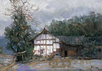 鲍加 2003年作 周立波故居 46×65cm